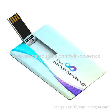 Card-shaped USB Flash Drive, Full Color Photos Printing on Both Sides